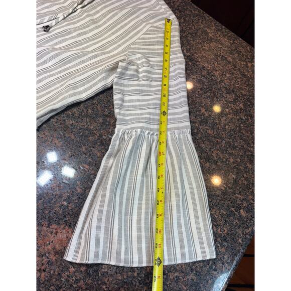 Tavin Cream & Black Striped Tiered Ruffle Dress Size 12 Excellent Cond - Picture 3 of 13